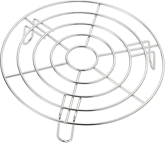 Round Barbecue Wire Rack with Legs Dia 7.9" Multi-Purpose Grill Cooling Rack for Airfryer Instant Pot/Pressure Cooker Heavy Duty Stainless Steel (Height 2.8",7.9"/20cm)