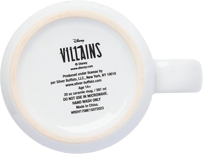 Silver Buffalo Disney Villains the Little Mermaid Ursula Poor Unfortunate Souls Glitter Ceramic Camper Mug, 20 Ounces
