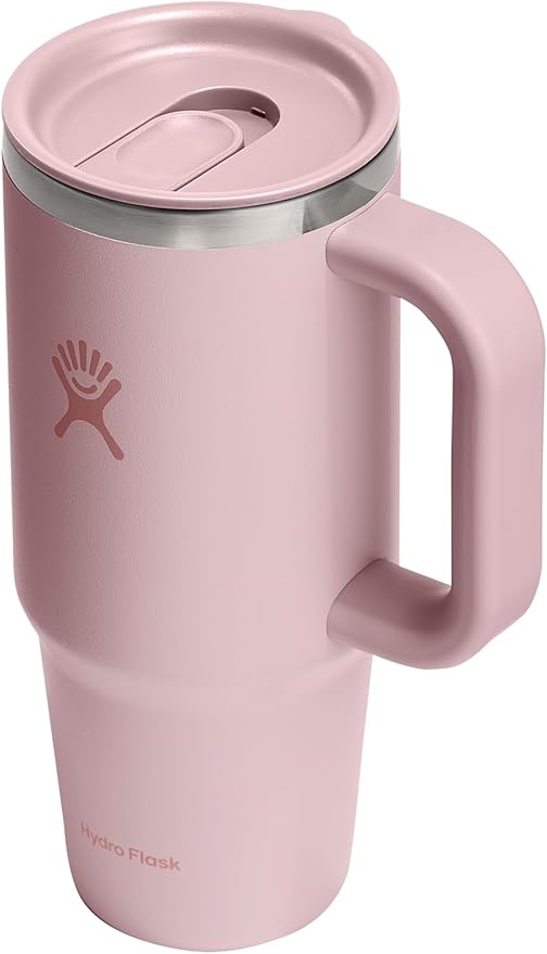 Hydro Flask Coffee Travel Tumbler Mug – Insulated Stainless Steel, Leak Resistant Hot & Iced Coffee Cup 24 Oz Trillium Pink