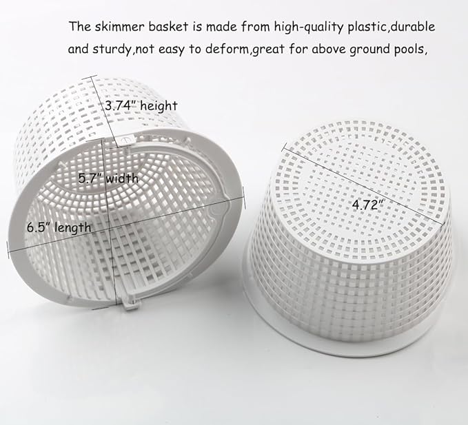 SPX1091C Skimmer Basket Compatible with Hayward Automatic Skimmers SP1091lx,SP1091wm,Above Ground Pool Skimmer Basket with Handle