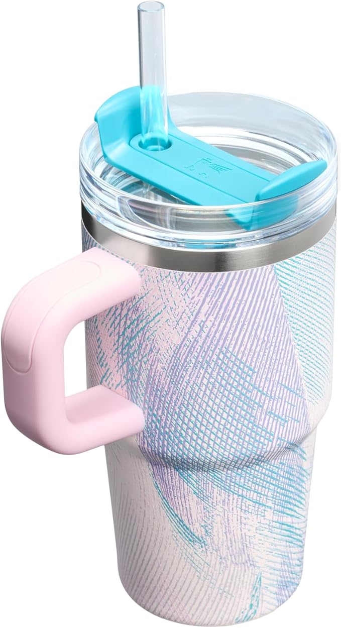 STANLEY Quencher H2.0 Tumbler with Handle and Straw 20 oz | Flowstate 3-Position Lid | Cup Holder Compatible for Travel | Insulated Stainless Steel Cup | BPA-Free | Sea Glass Plume