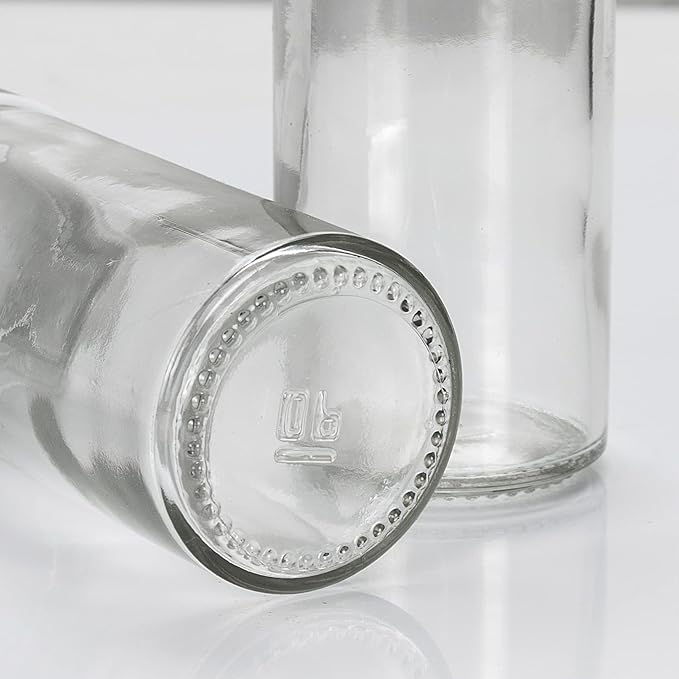 6pcs Black Spice Jars, 3 oz Glass Seasoning Bottles, Spices Container, Empty Spice Jars,Round Spice Bottles with Airtight Plastic Caps with Shaker Lids