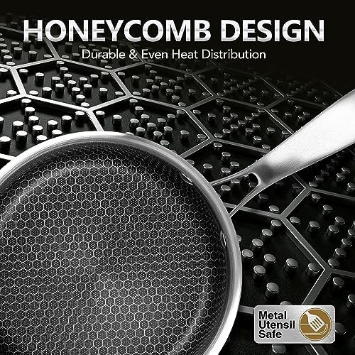 MICHELANGELO 1 Quart Saucepan with Lid, Premium Triple Ply Stainless Steel Sauce Pan with Lid, Small Saucepan with Honeycomb Interior - 1QT