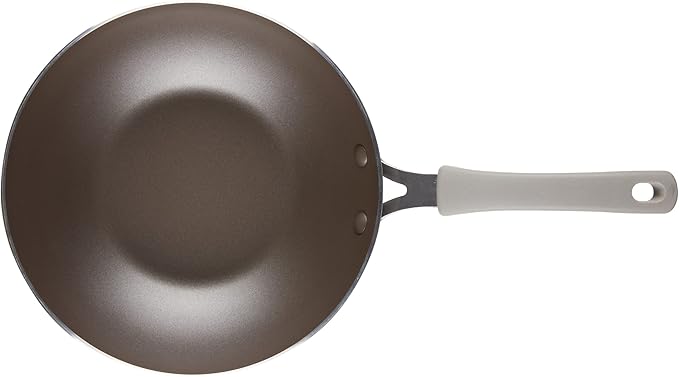 Rachael Ray Cook + Create Nonstick Stir Fry Pan/Wok, 10.5 Inch, Gray
