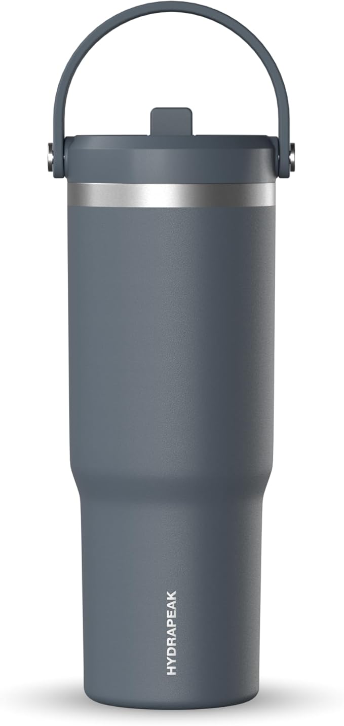 Hydrapeak Nomad 32 oz Tumbler with Handle and Straw Lid, Leakproof, Double Insulated, 32oz Cup Stainless Steel (Nightfall)