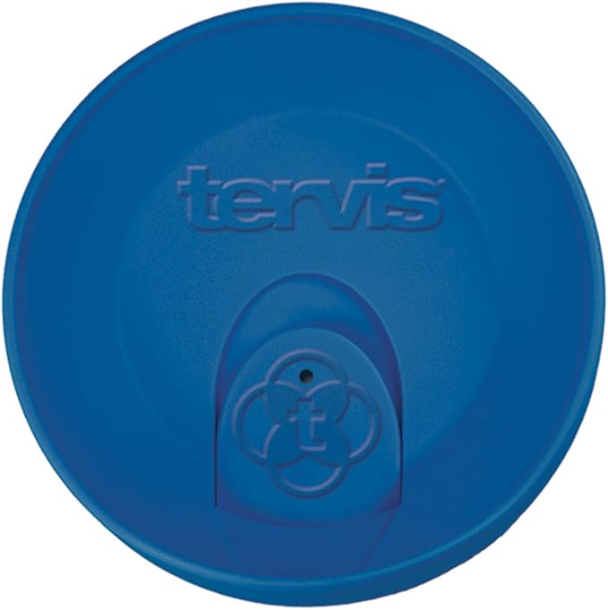 Tervis Travel Lid Made in USA Double Walled Insulated Tumbler Travel Cup Keeps Drinks Cold & Hot, Fits 24oz Tumblers & 16oz Mugs, Blue