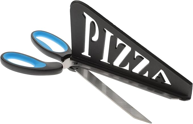Amosfun Stainless Steel Pizza Scissors with Detachable Shovel and Plastic Handle Kitchen Pizza Cutter for Family and Restaurant Use Easy to Clean 12.99 X 5.11 X 3.14 Inches