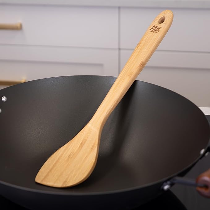 Joyce Chen Burnished Bamboo Wok Spatula, 15-Inch