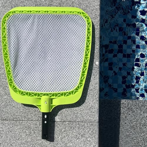 Sepetrel Pool Skimmer Net - Professional Heavy Duty Reinforced Frame Leaf Rake Nylon Flat Net,Ultral Fine Mesh,for Spa Pond Swimming Pool, Cleaning Supplies and Accessories, (Pole Not Included)