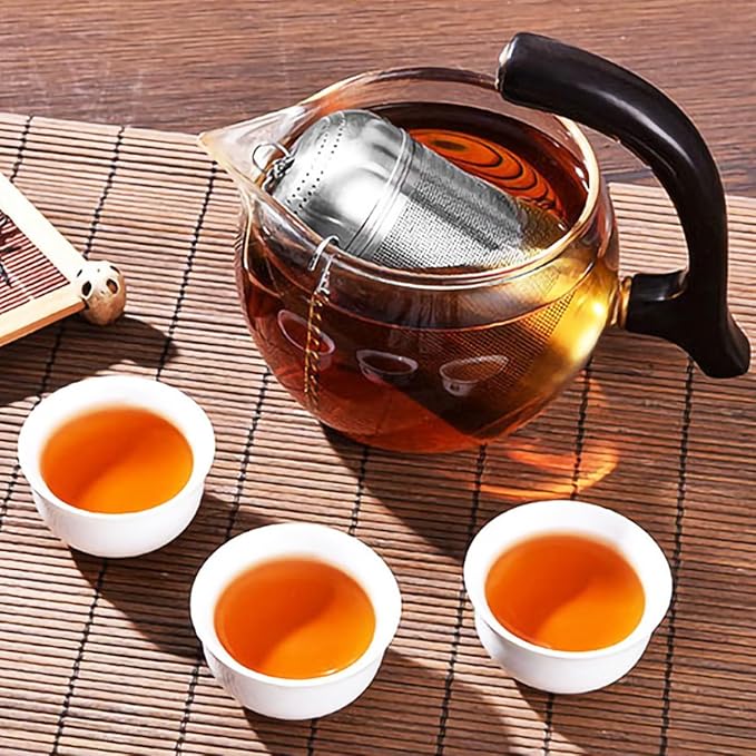 2PCS Stainless Steel Tea Infuser for Loose Tea Extra Fine Mesh Tea Infuser Loose Leaf Tea Steeper 304 Stainless Steel Tea with Heat Proof Handles