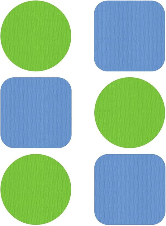 Leezmark 6pcs Jar Opener Gripper Pads, Rubber Jar Grippers Multi-function Jar Opener for Seniors with Arthritis Weak Hands Kitchen Coasters(Green, Blue)