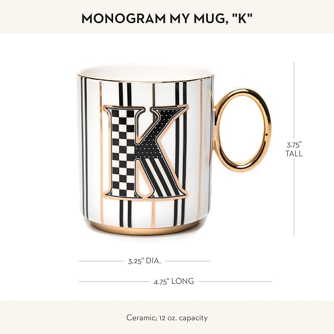 MACKENZIE-CHILDS My Mug, Decorative Ceramic Coffee Mug with Handle, K