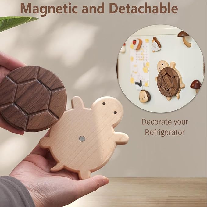 Adorable Turtle Wooden Coaster – Premium Heat-Resistant Drink Holder, Unique Turtle Design for Coffee, Tea, and Mug, for Home Decor and Kitchen