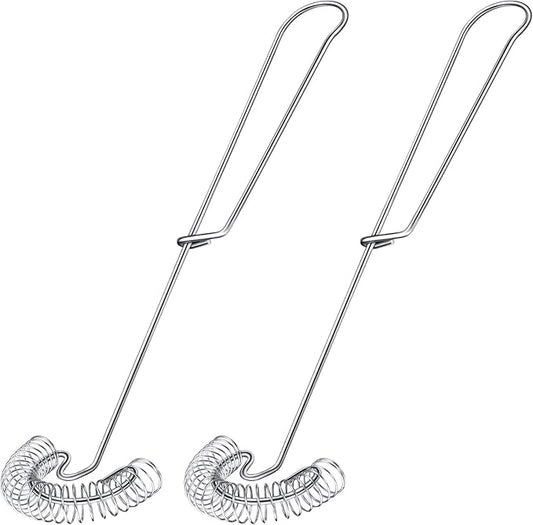 Patelai 2 Pieces Stainless Steel Egg Flat Whisk Wire Coil Scandinavian Sauce Whisk for Gravy Roux Deglazing Dishwasher Safe Kitchen Tool,2.7 x 10.3 in