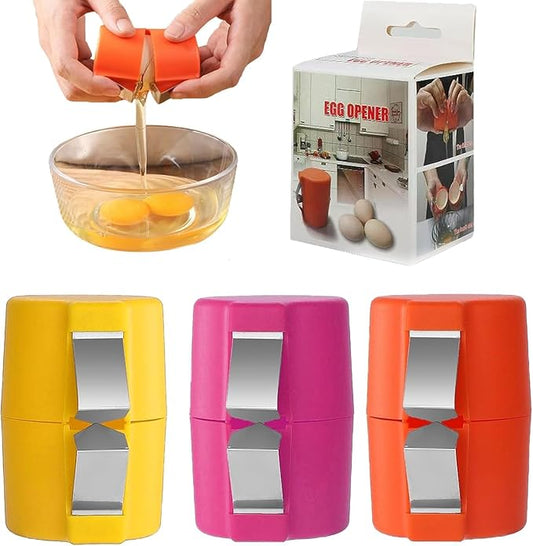 3Pcs Egg Shell Opener, Egg Peeler Tool for Eggs, Stainless Steel Eggshell Opener, Egg Topper Cutter Tool, Egg Cracker for Raw Eggs