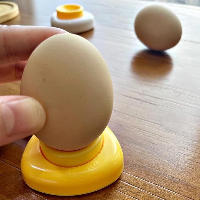 Magnetic Egg Piercer for Hard Boiled Eggs, Jawbush Egg Poker Tool with Safety Lock, Super Easy Egg Peeler and Egg Hole Puncher for Raw Eggs, Egg Pricker with Stainless Steel Pin