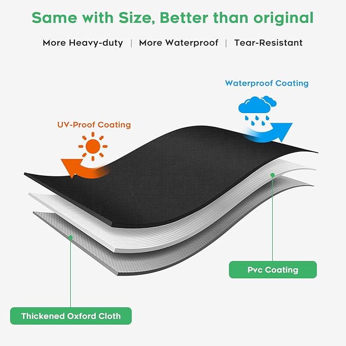 Heavy Duty 600D Outdoor Wok Station Cover compatible with Cuisinart Wok Station CGG-1265，Waterproof, UV and Fade Resistant, Black