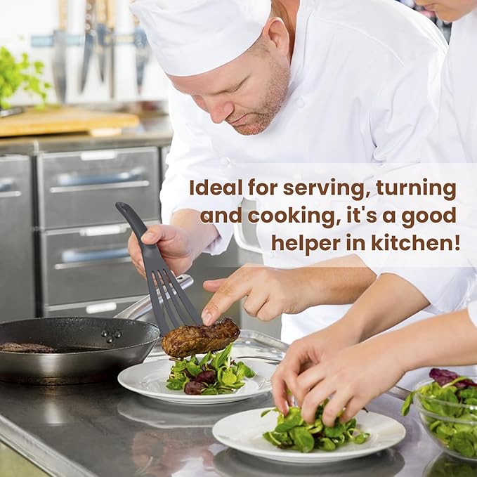 Slotted Spatula, Professional Heat Resistant Fish Turner, Spatula Flipper Safe for Nonstick Cookware