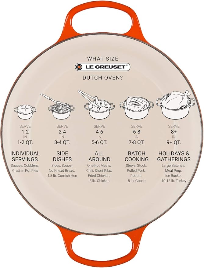 Le Creuset Enameled Cast Iron Signature Round Dutch Oven, 9 qt., Flame