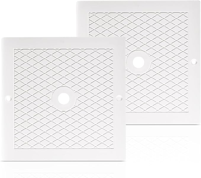 10 Inch Pool Skimmer Lid Replacement, 2 Pack Pool Skimmer Cover Compatible For Hayward SPX1082E SP1082 SP1083 SP1084 SP1085 SP1086, Square Heavy Duty Plastic Deck Cover for Inground Pools, White