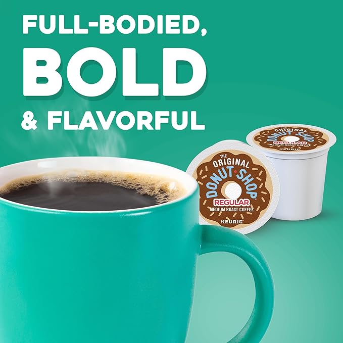 The Original Donut Shop Regular, Single-Serve Keurig K-Cup Pods, Medium Roast Coffee Pods, 48 Count