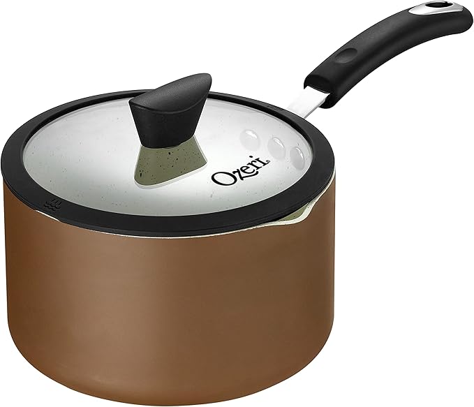 The All-In-One Stone Saucepan and Cooking Pot by Ozeri - 100% APEO, GenX, PFBS, PFOS, PFOA, NMP and NEP-Free German-Made Coating