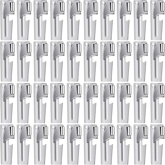 40 Pack P-38 Can Opener Manual Military Style Survival Kit Stainless Steel Camping Can Opener Portable Army Survival Kits Emergency Can Tool for Travel Camping