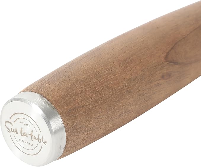 Sur La Table Kitchen Essential Walnut & Co. Stainless Steel W/Walnut Handle 5.5 Inch Mesh Strainer and Sifter