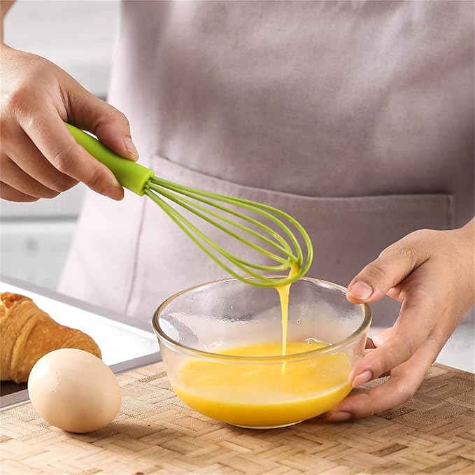 Silicone Eggs Beater Handheld Whisk Cream Foam Maker n Slip Eggs Blender Silicone Eggs Whiskers Portable SB