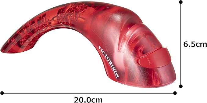 Victorinox Knife Sharpener - Kitchen Knife Sharpener for Home Essentials - Features Ceramic Rolls - Perfect for Left- & Right-Handed Use - Red
