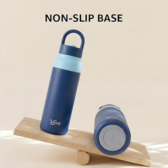 Blue Stainless Steel Water Bottle Insulated 20 oz Tumbler with Handle,Leak Proof Travel Bottles,Water Cup with Lids