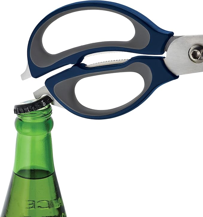 Farberware 4-in-1 Kitchen Shears, 2-Piece, Navy and Gray