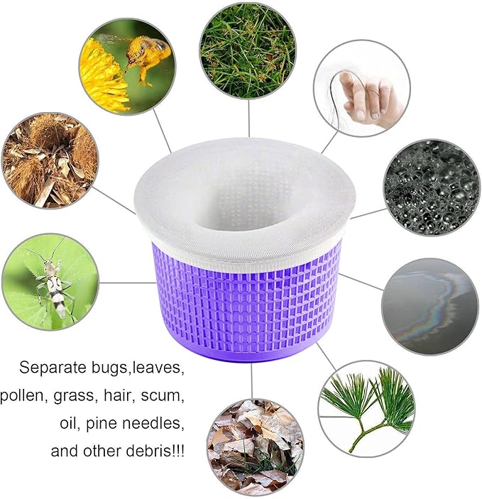 Coopache 90-Pack of Pool Skimmer Socks - Filters Baskets, Skimmers Cleans Debris and Leaves for In-Ground and Above Ground Pools