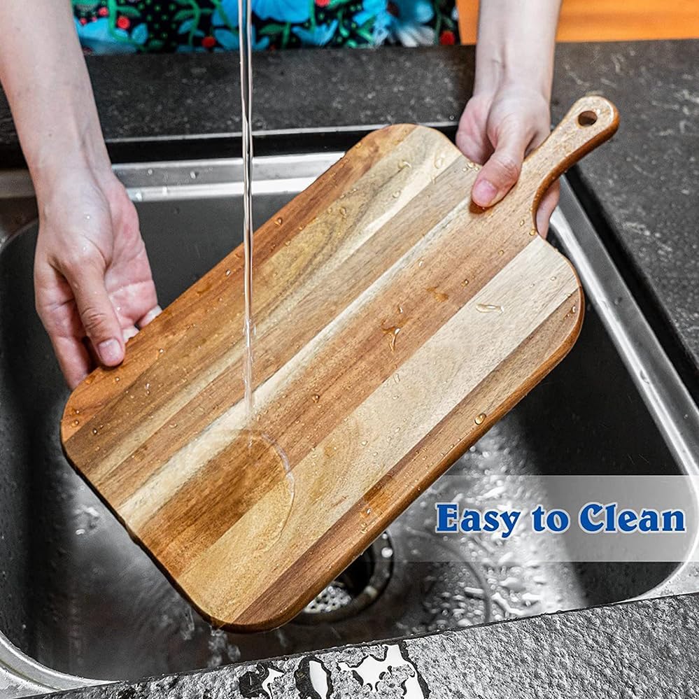 Wooden Cutting Boards for Kitchen, Chopping Board Serving Board Chopping Butcher for Meat, Cheese, Fruit, Vegetables