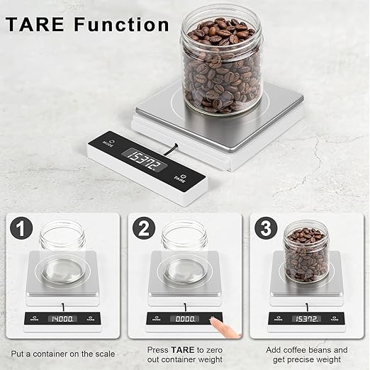 THINKSCALE Digital Kitchen Scale, 11-Pound Stainless Steel Food Scale with Pull-Out Display, 1g/0.01oz Precision for Baking, Cooking, Meal Prep, 6-Unit Conversion