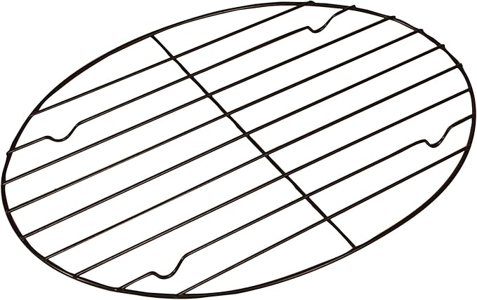 Fox Run - 57213 Fox Run Non-Stick Oval Roasting/Cooling Rack, 11.25 x 8.25 x 0.5 inches, Metallic