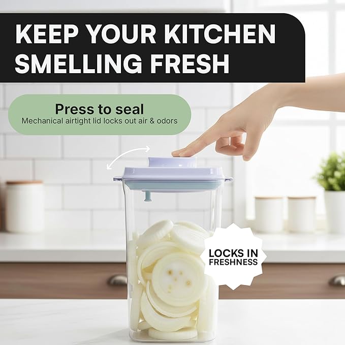 Bop Top Airtight Food Storage Containers with Lid 135 oz | Kitchen Canister Sets | Air Tight Pantry Container | Pop Top Dry Food Storage Containers for Snacks, Sugar, Flour, Baking, Cereal, Pasta