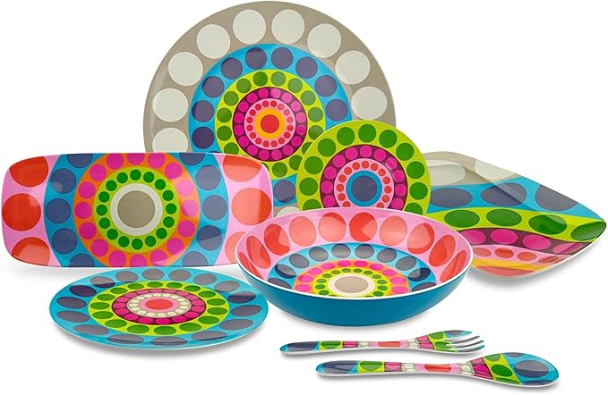 French Bull Melamine Platter - Melamine Dinnerware - Plate, Dish, Serving, Outdoor, Collection (Dial, 15" Round Platter)