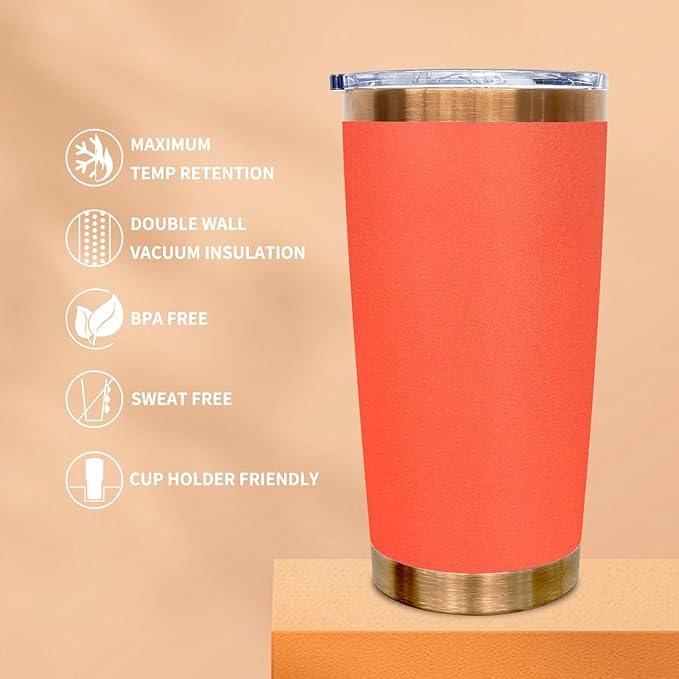 20 oz Tumbler Bulk 4 Pack Stainless Steel Tumblers with Lids and Straws, Double Wall Vacuum Insulated Travel Coffee Mug for Laser Engrave, Powder Coated Cups for Hot and Cold Drinks (Mixed B,4 pack)