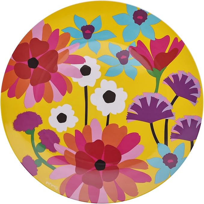 French Bull 15" Round Platter - Melamine Platters and Serving Ware - Plate, Dish, Serving, Collection - Garden Floral