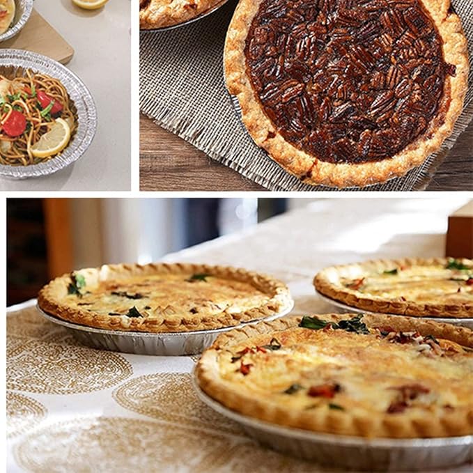 9" Pie Pans (30pack) - Disposable Aluminum Foil Pie Tins,Heavy-duty, Baking Tin Plates, Standard Size