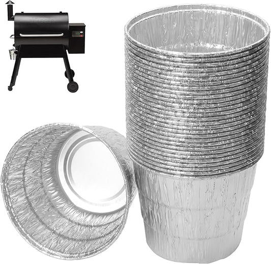 30 Packs BAC407 Grease Bucket Liner for Traeger Pro 575/870 Grill Tray liner, Traeger Ironwood 650/885 Bucket Liner Accessories,Traeger Drip Tray liner 20, 22, 34 Series Pellet Grill,4.9" x 4"