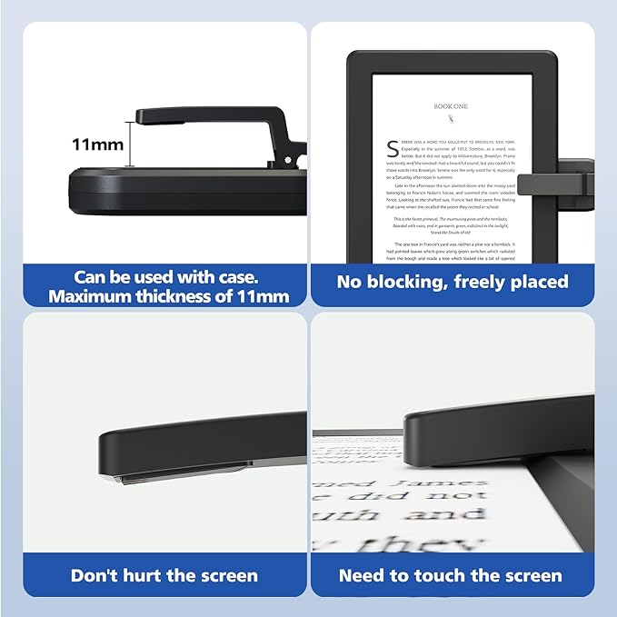 Page Turner for Kindle Remote Control Page Turner Clicker for Kindle Paperwhite Oasis Kobo eReaders Reading Novels Kindle Accessories eBook Accessories with Storage Sleeves