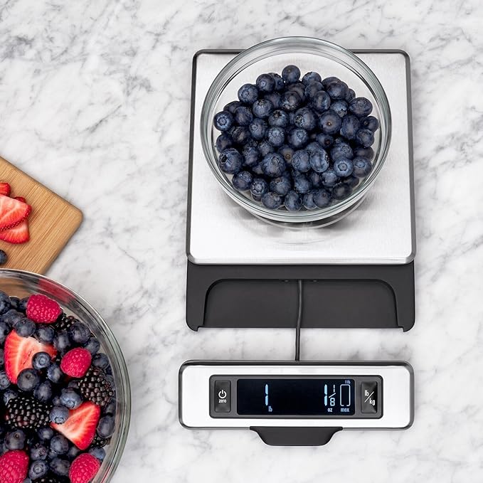 OXO Good Grips Stainless Steel Food Scale with Pull-Out Display, 11-Pound NEWER VERSION AVAILABLE