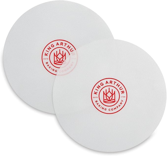 King Arthur Baking Company Round Cake Pan Liners, Oven Safe Reusable Nonstick European-Grade Silicone, 8-Inch, Set Of 2, For Easy Nonstick Cake Release