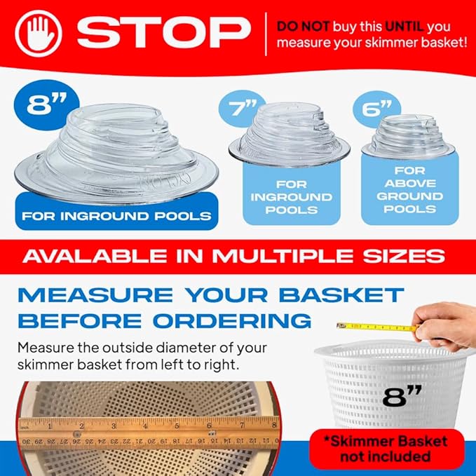 The Skimmie Cyclone 6" (Skimmer Basket NOT Included) - ONLY for Above Ground Pools - Turbocharges Pool Skimmer Water Flow - Improves Pool Surface Cleaning - Essential Pool Accessories