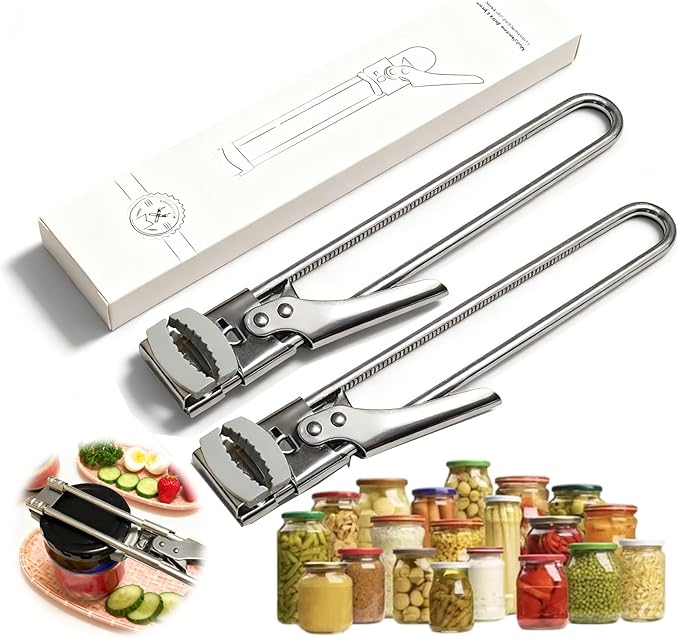 Adjustable Stainless Steel Jar Opener, 2026 New Jar Openers for Seniors, EasyGrip Adjustable HighLeverage stainlesssteel (2PCS)