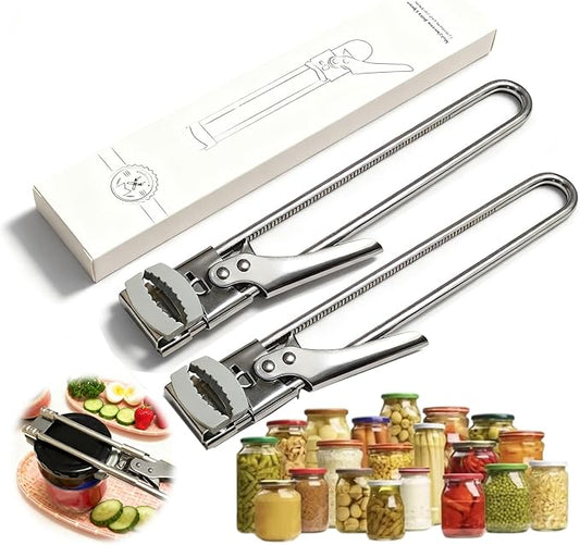 Adjustable Stainless Steel Jar Opener, 2026 New Jar Openers for Seniors, EasyGrip Adjustable HighLeverage stainlesssteel (2PCS)