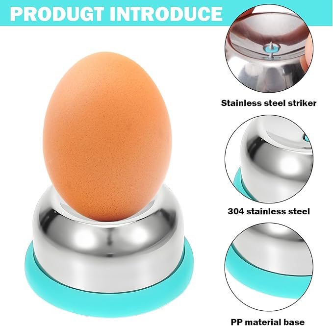 2 Pcs Egg Piercer For Raw Eggs,Stainless Steel Egg Poker For Hard Boiled Eggs,Egg Piercer,Anti-Burst