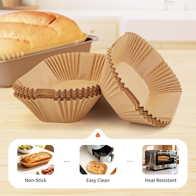 Loaf Pan Liners,160Pcs Parchment Paper Liners for Baking Bread 9x5 Inch,Non-Stick Parchment Bread Liners, Disposable Pan Liners for Baking,9.5x5 Bread Pan Liners